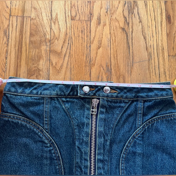NWT Eckhaus Latta Blue Zip Denim Midi Skirt - Picture 8 of 8
